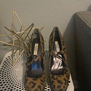 Vera Wang  Leopard heels.